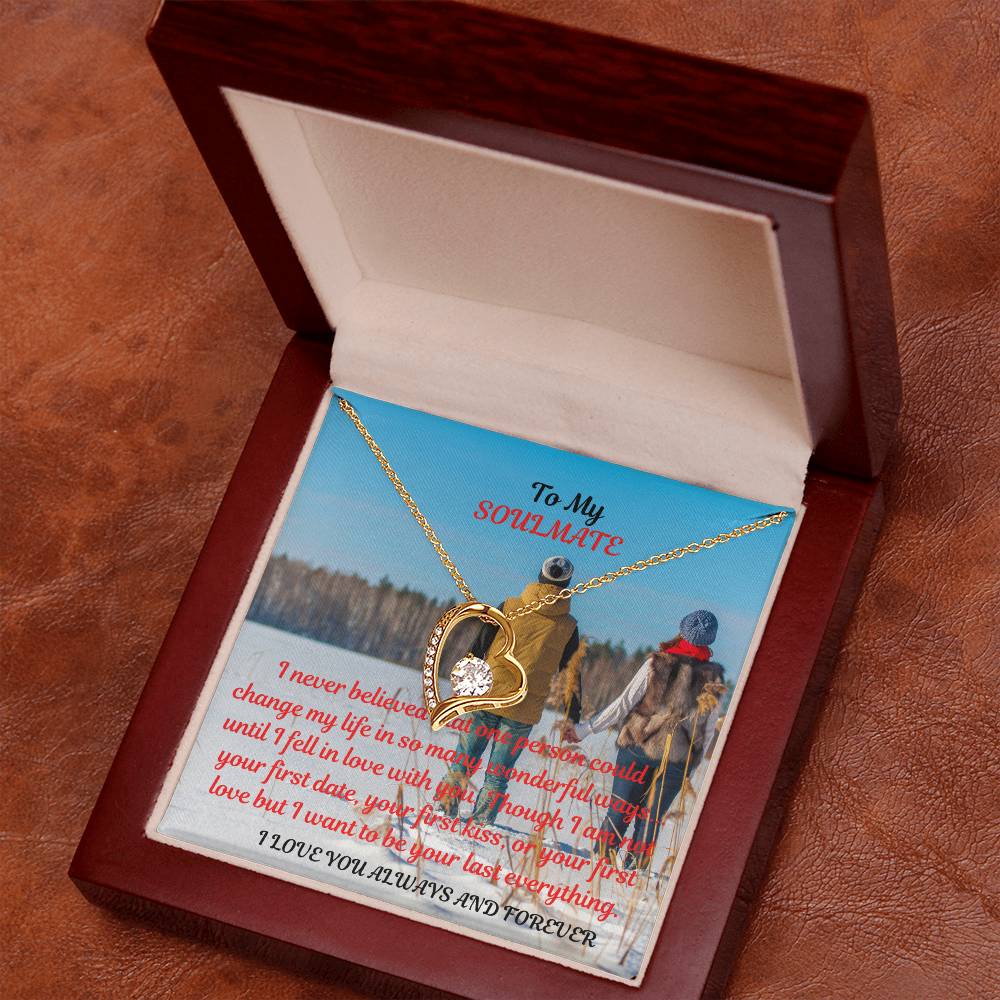 To My Soulmate| Forever Love Necklace With On Demand Message Card