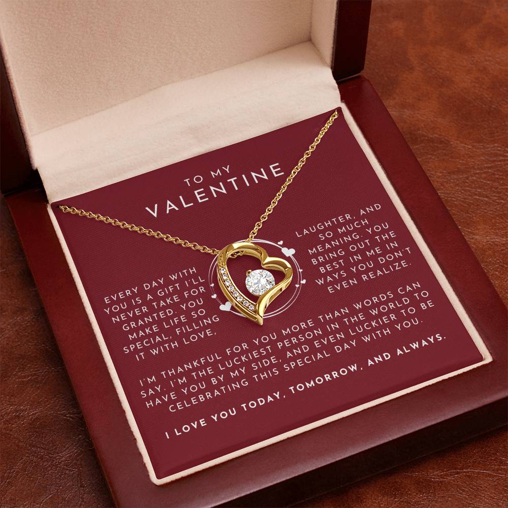 To My Valentine Heart Necklace