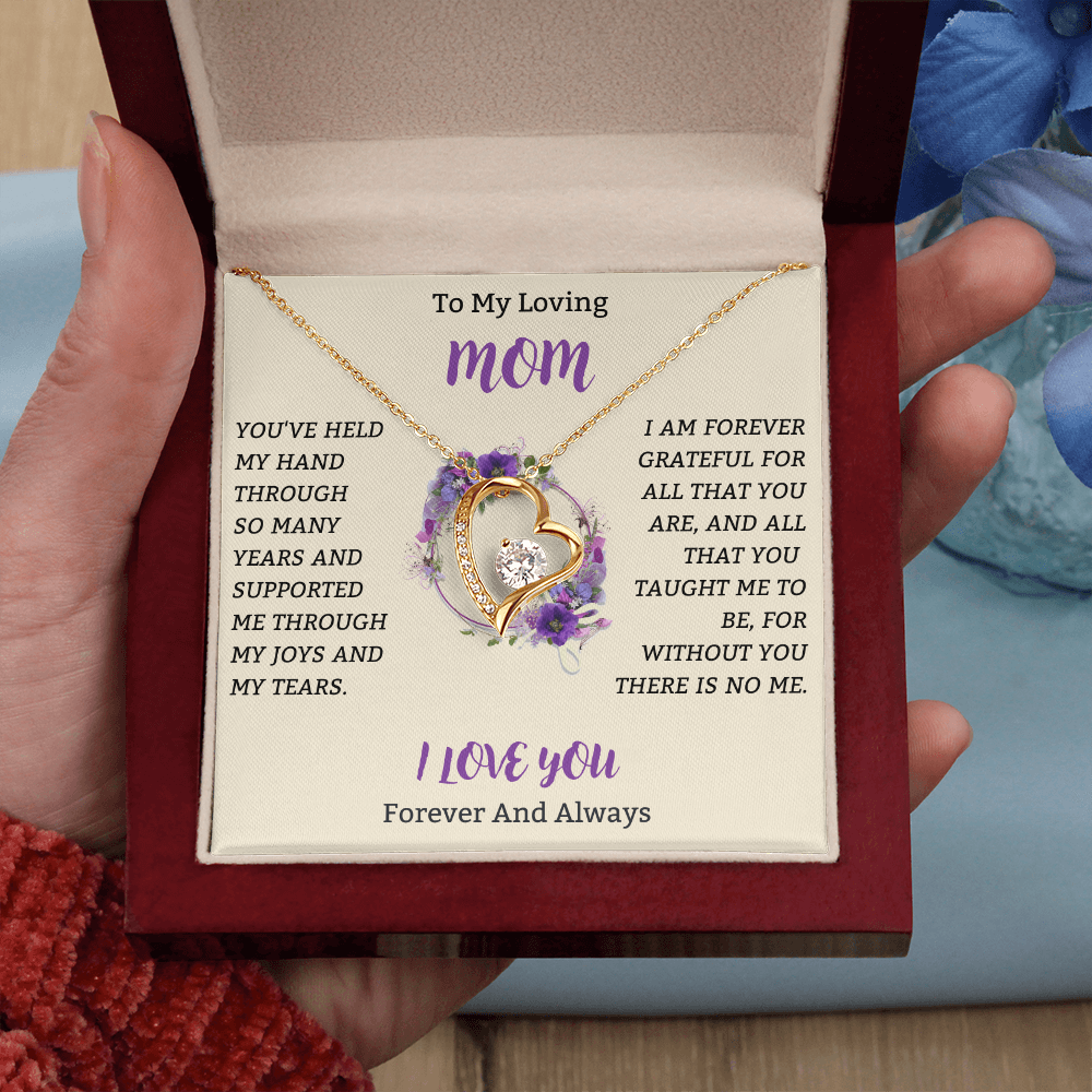 A Token of My Love, Mom – Necklace & Heartfelt Message in Gift Box