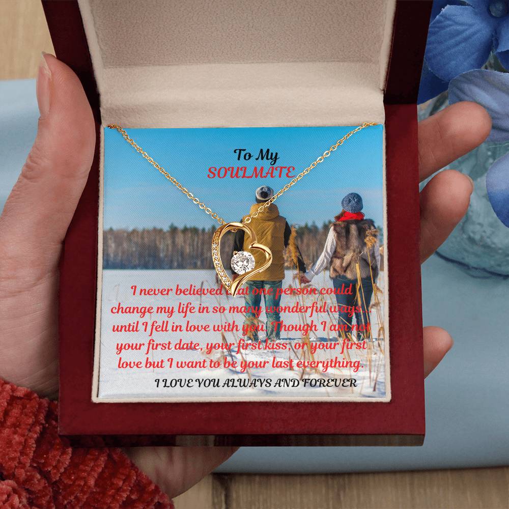 To My Soulmate| Forever Love Necklace With On Demand Message Card