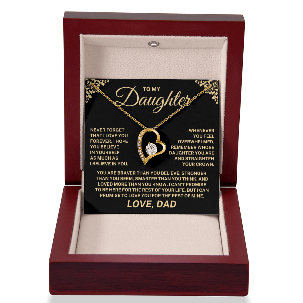 Dad To Daughter Forever Love - Promise Necklace
