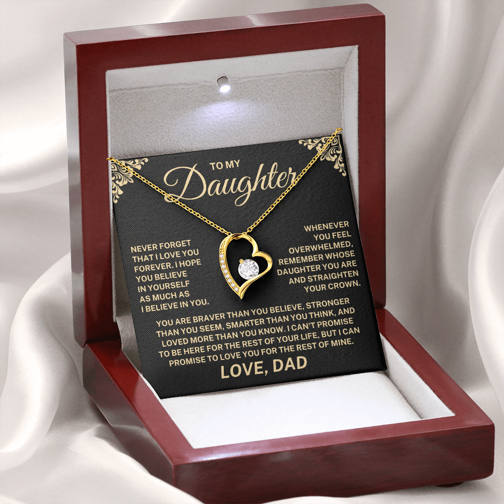 Dad To Daughter Forever Love - Promise Necklace