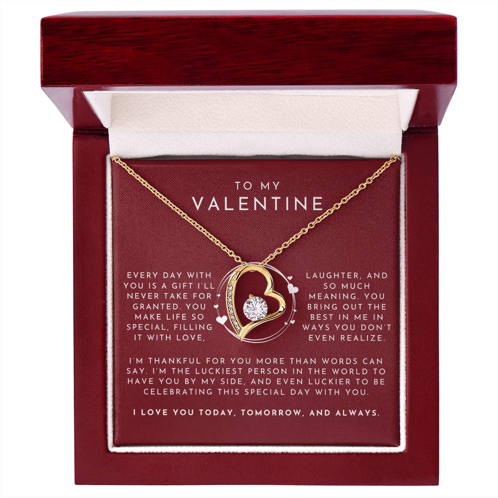 To My Valentine Heart Necklace