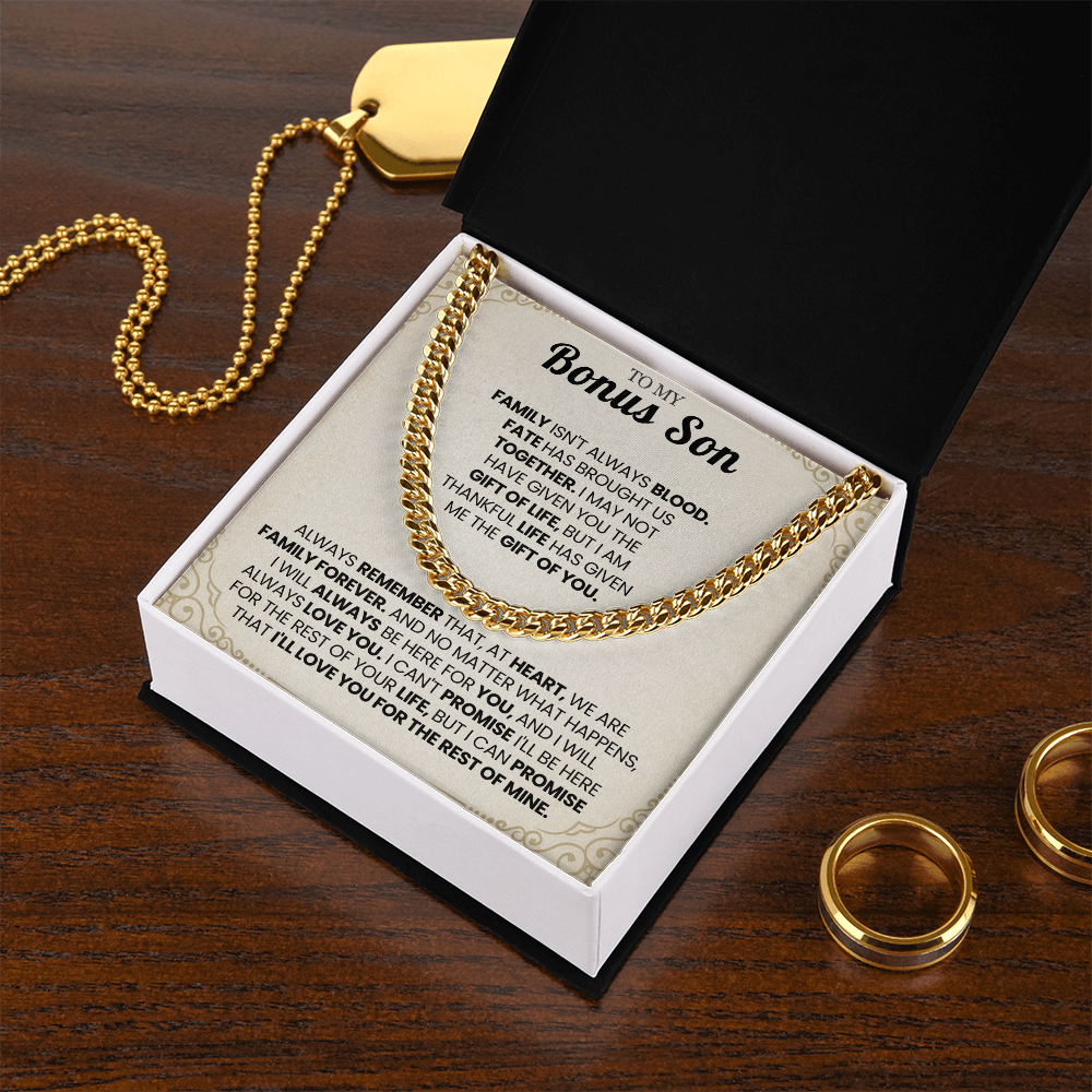 To My Bonus Son I'll Love You For The Rest Of Mine Necklace