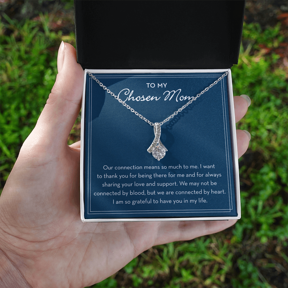 Chosen Mom Mothers Day Gift, Bonus Mom Necklace