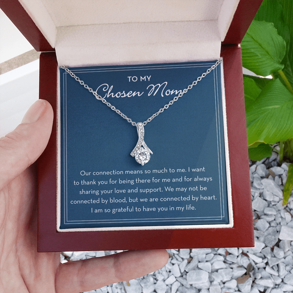 Chosen Mom Mothers Day Gift, Bonus Mom Necklace