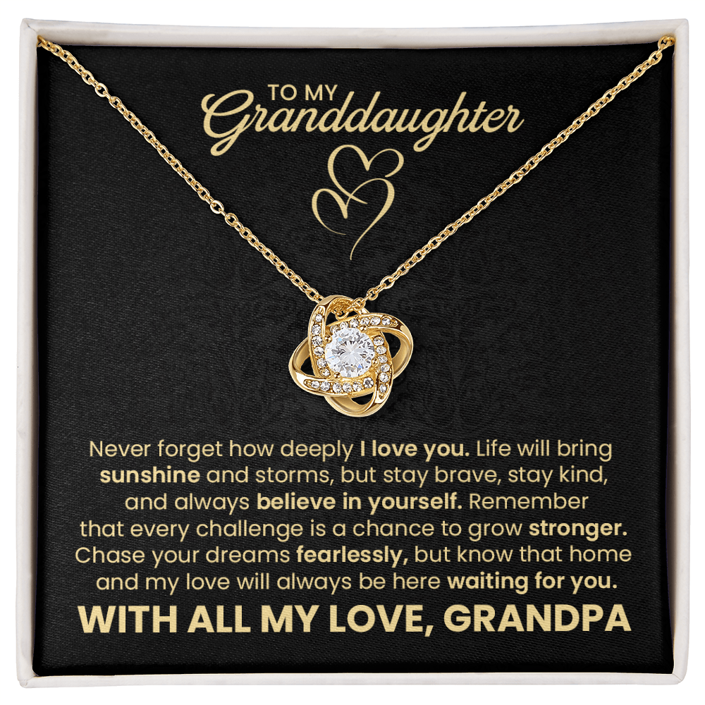 Never Forget How Deeply I Love You - Necklace for Granddaughter