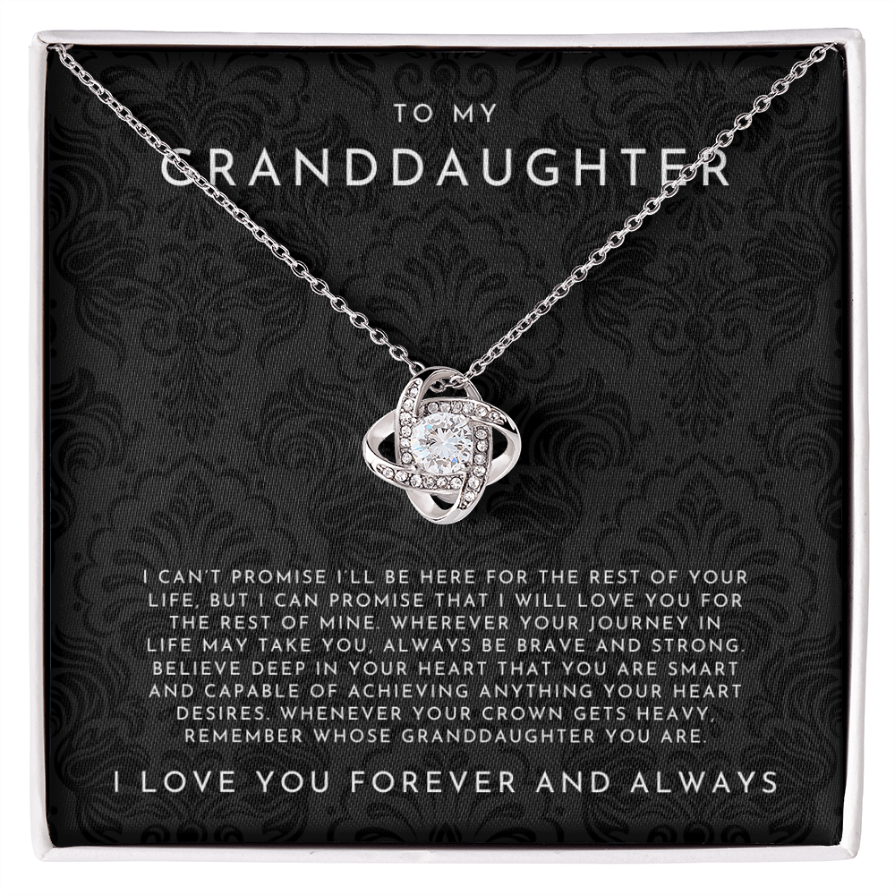 To My Granddaughter - Love Knot Necklace