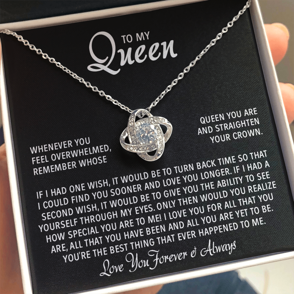 To My Queen – Love Knot Necklace Gift Set