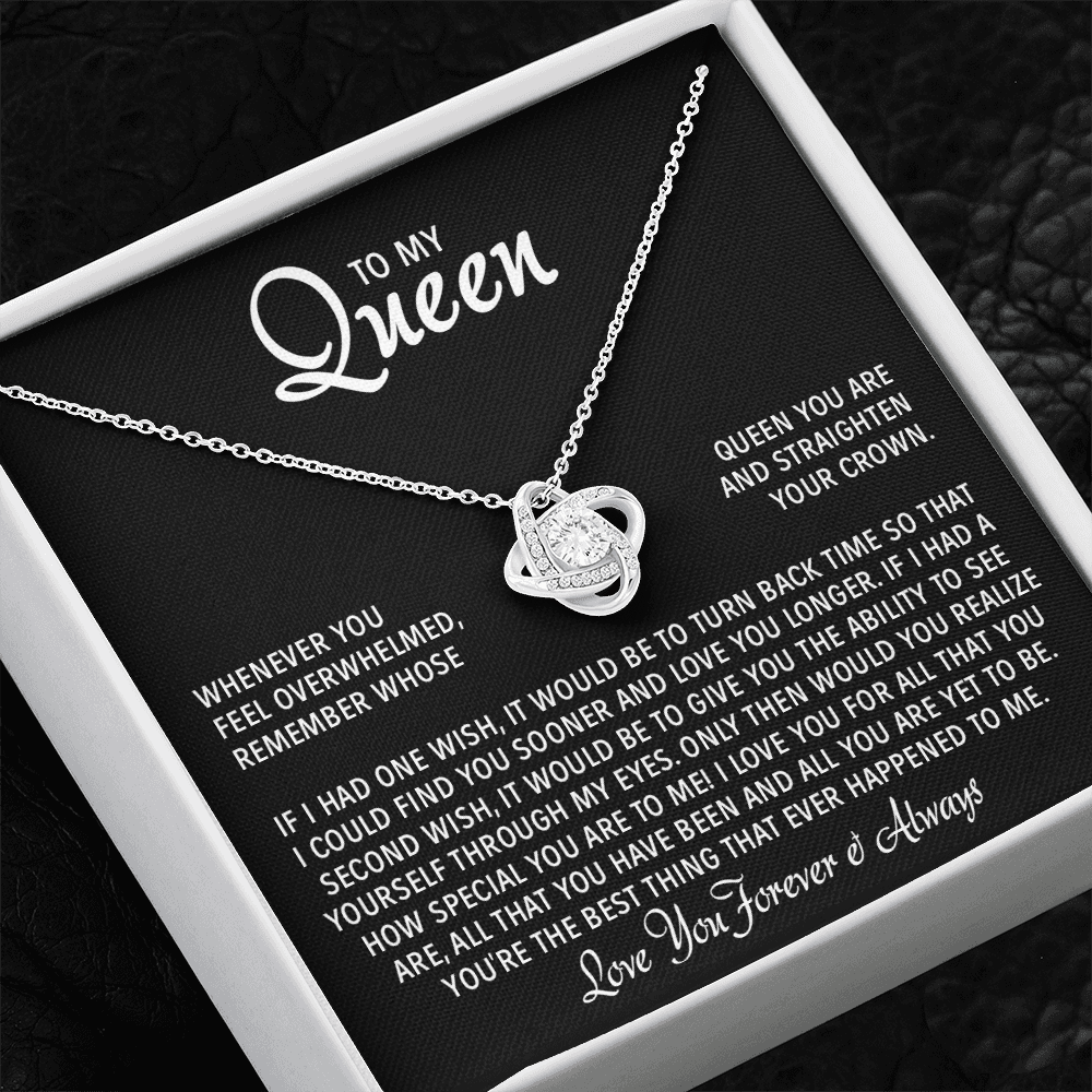 To My Queen – Love Knot Necklace Gift Set