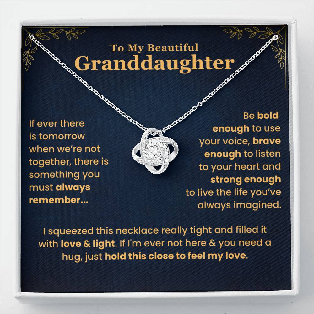 To My Granddaughter - Love Knot Necklace (GD111)