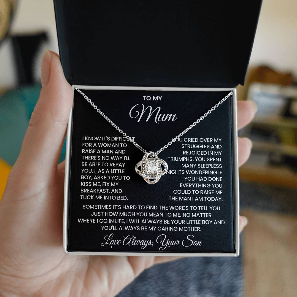 Mothers Day Gift For Mum - Love Knot Necklace for Mum
