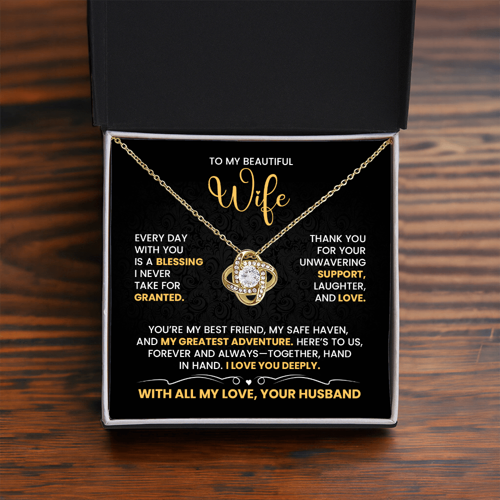 Every Day With You is a Blessing -  Necklace for Anniversary, Birthday or Valentine's Day