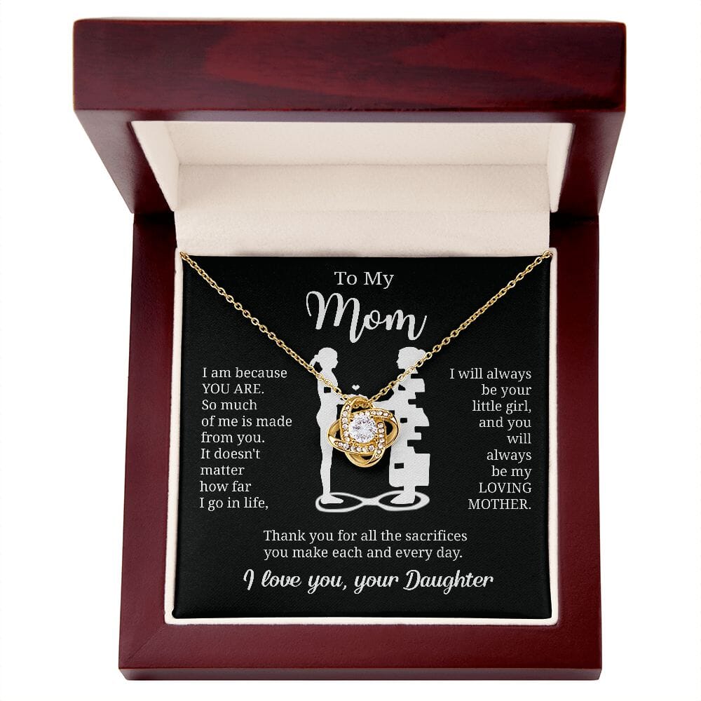 Gift For Mom From Daughter "I Am Because You Are" Necklace