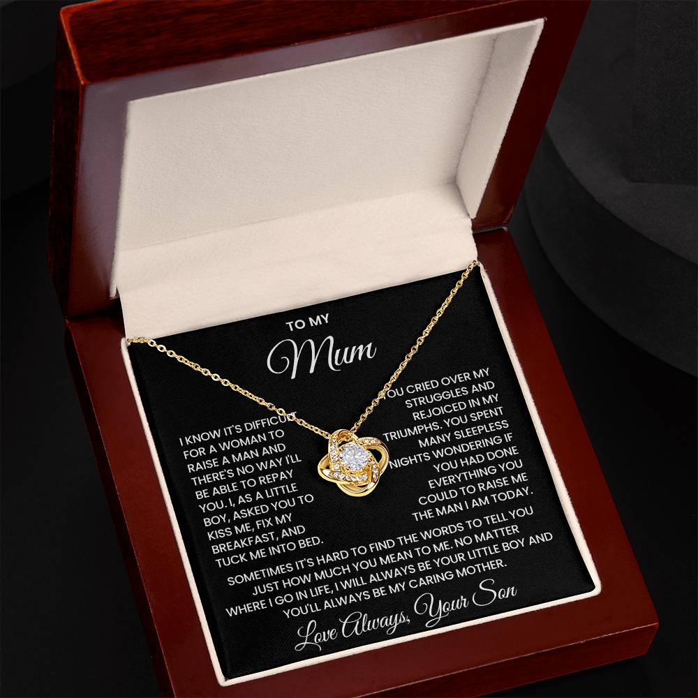 Mothers Day Gift For Mum - Love Knot Necklace for Mum