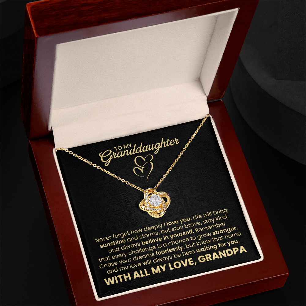 Never Forget How Deeply I Love You - Necklace for Granddaughter