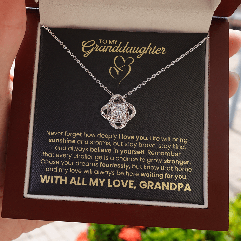 Never Forget How Deeply I Love You - Necklace for Granddaughter