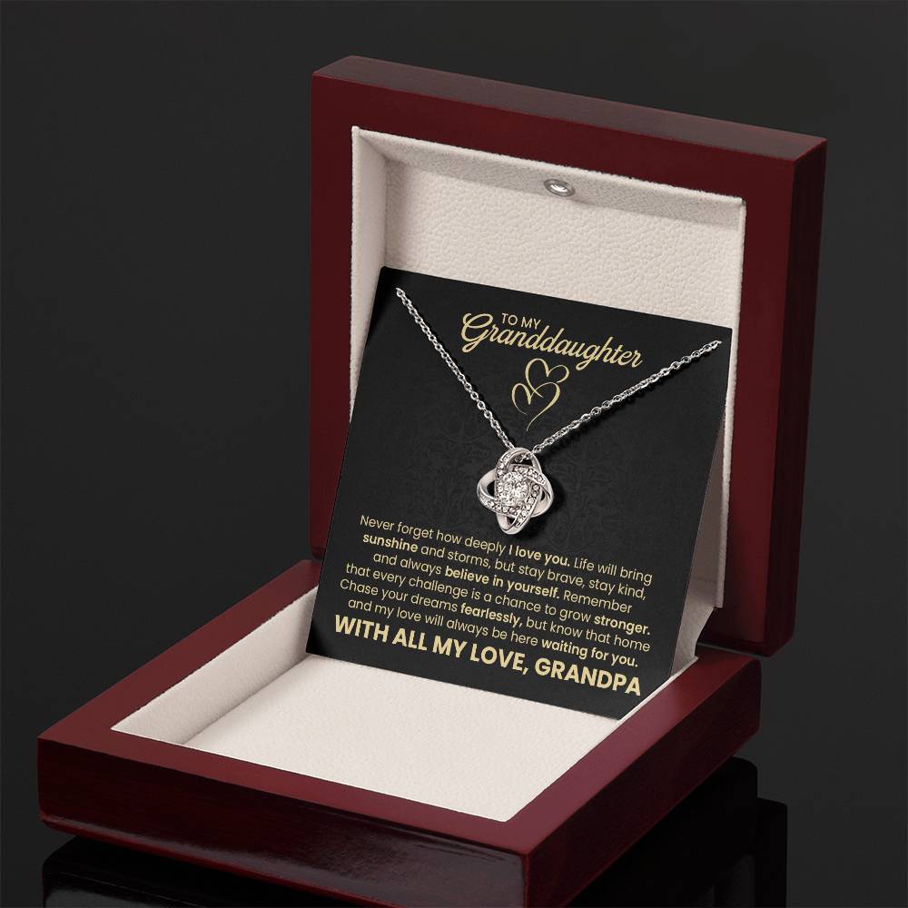Never Forget How Deeply I Love You - Necklace for Granddaughter