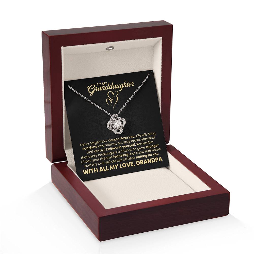 Never Forget How Deeply I Love You - Necklace for Granddaughter