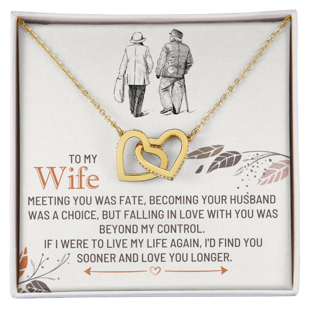To My Wife - If I'd Find You Sooner - Interlocking Hearts Necklace – Wv8