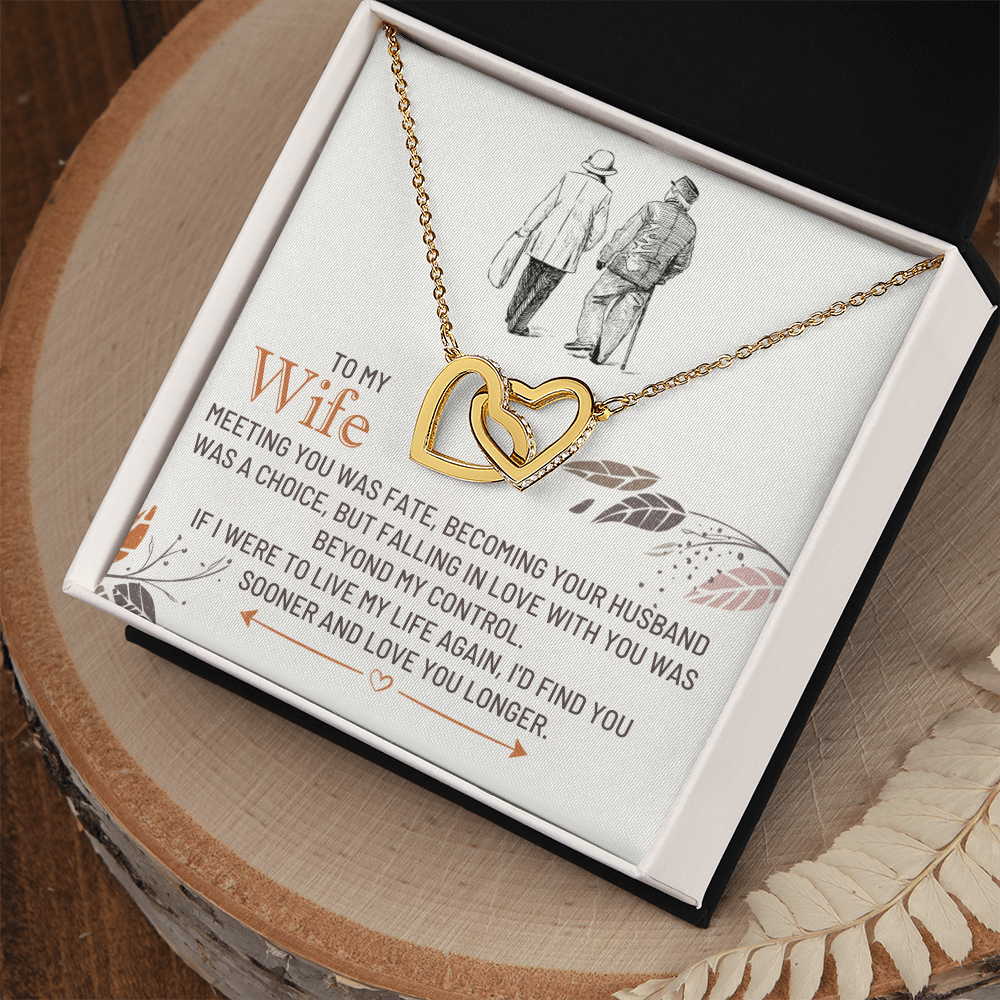 To My Wife - If I'd Find You Sooner - Interlocking Hearts Necklace – Wv8