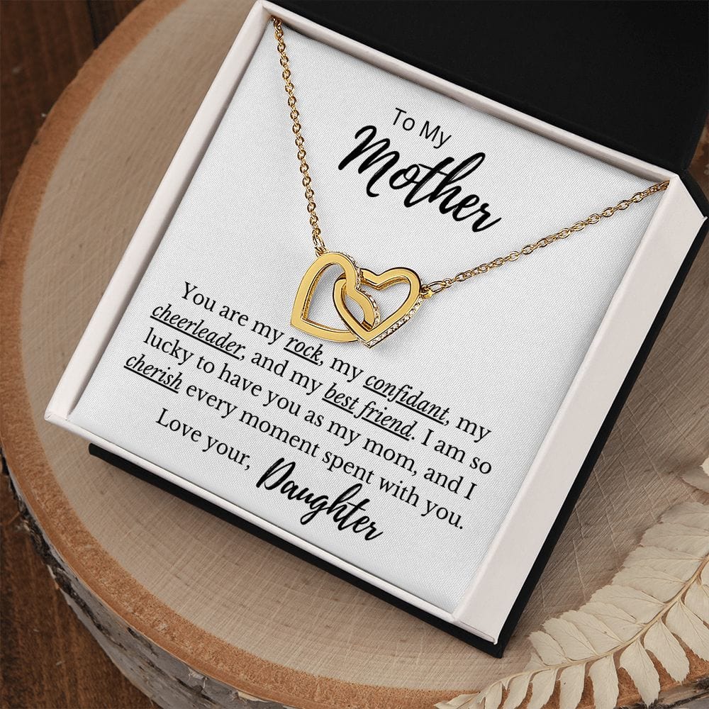 To My Mother - My Best Friend - Interlocking Hearts Necklace
