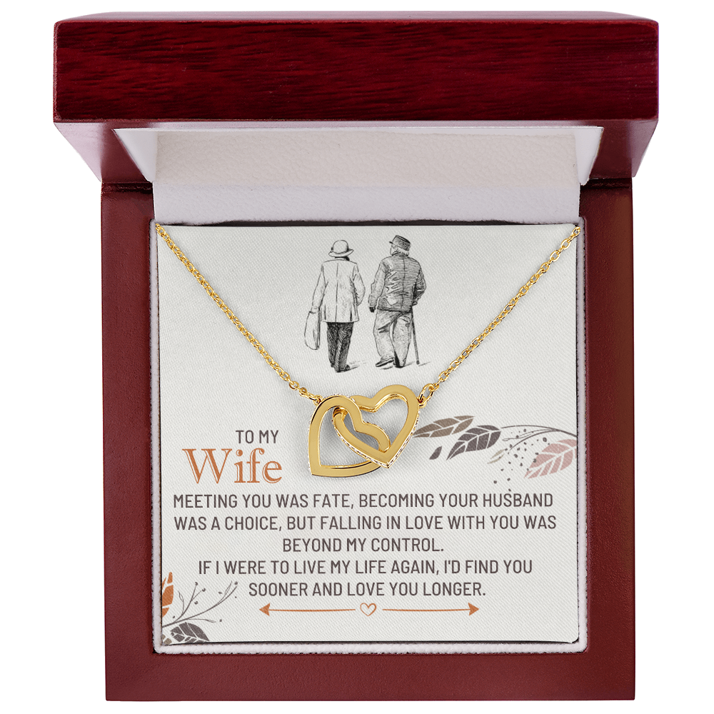 To My Wife - If I'd Find You Sooner - Interlocking Hearts Necklace – Wv8