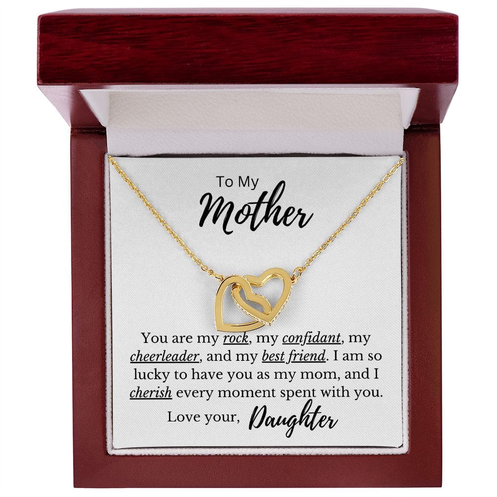 To My Mother - My Best Friend - Interlocking Hearts Necklace