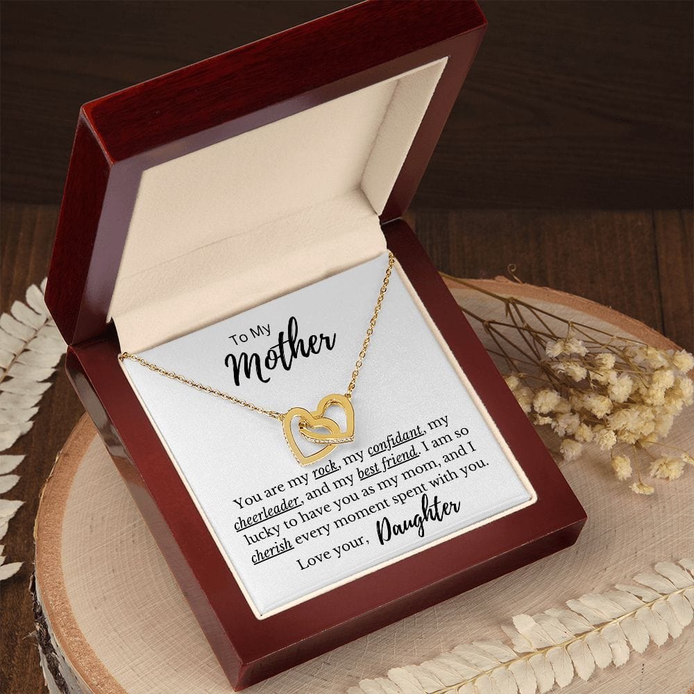 To My Mother - My Best Friend - Interlocking Hearts Necklace