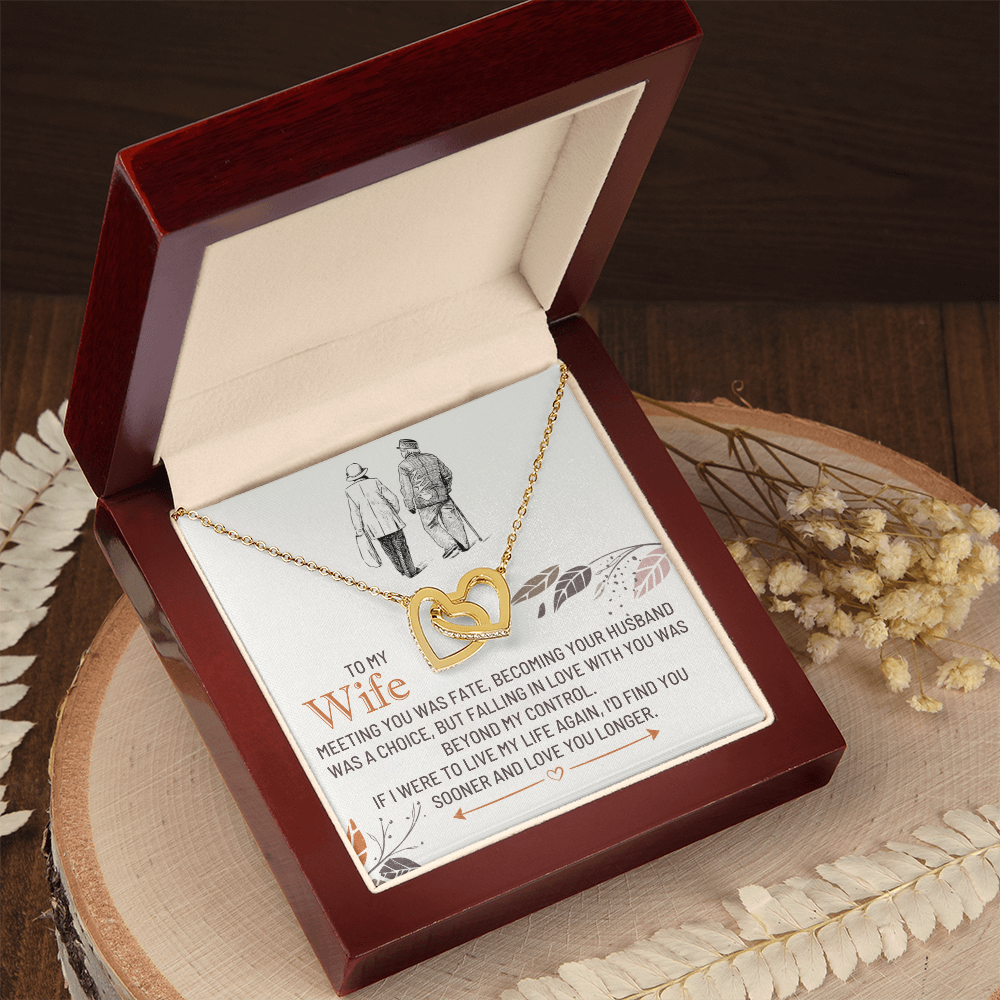 To My Wife - If I'd Find You Sooner - Interlocking Hearts Necklace – Wv8