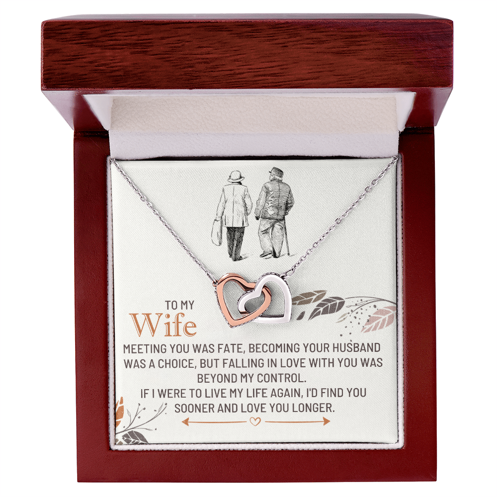 To My Wife - If I'd Find You Sooner - Interlocking Hearts Necklace – Wv8