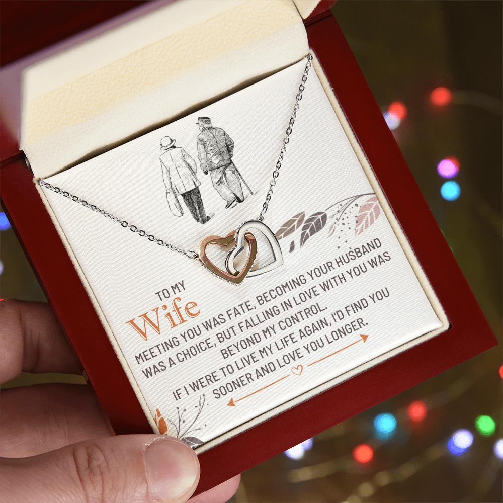 To My Wife - If I'd Find You Sooner - Interlocking Hearts Necklace – Wv8