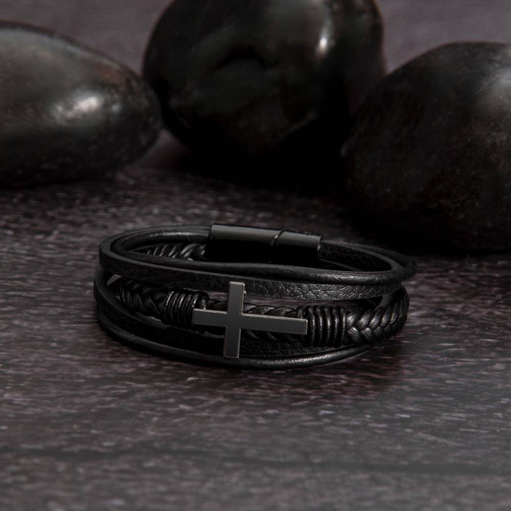 To My Grandson, Piece Of Me - Cross Bracelet (GS87)
