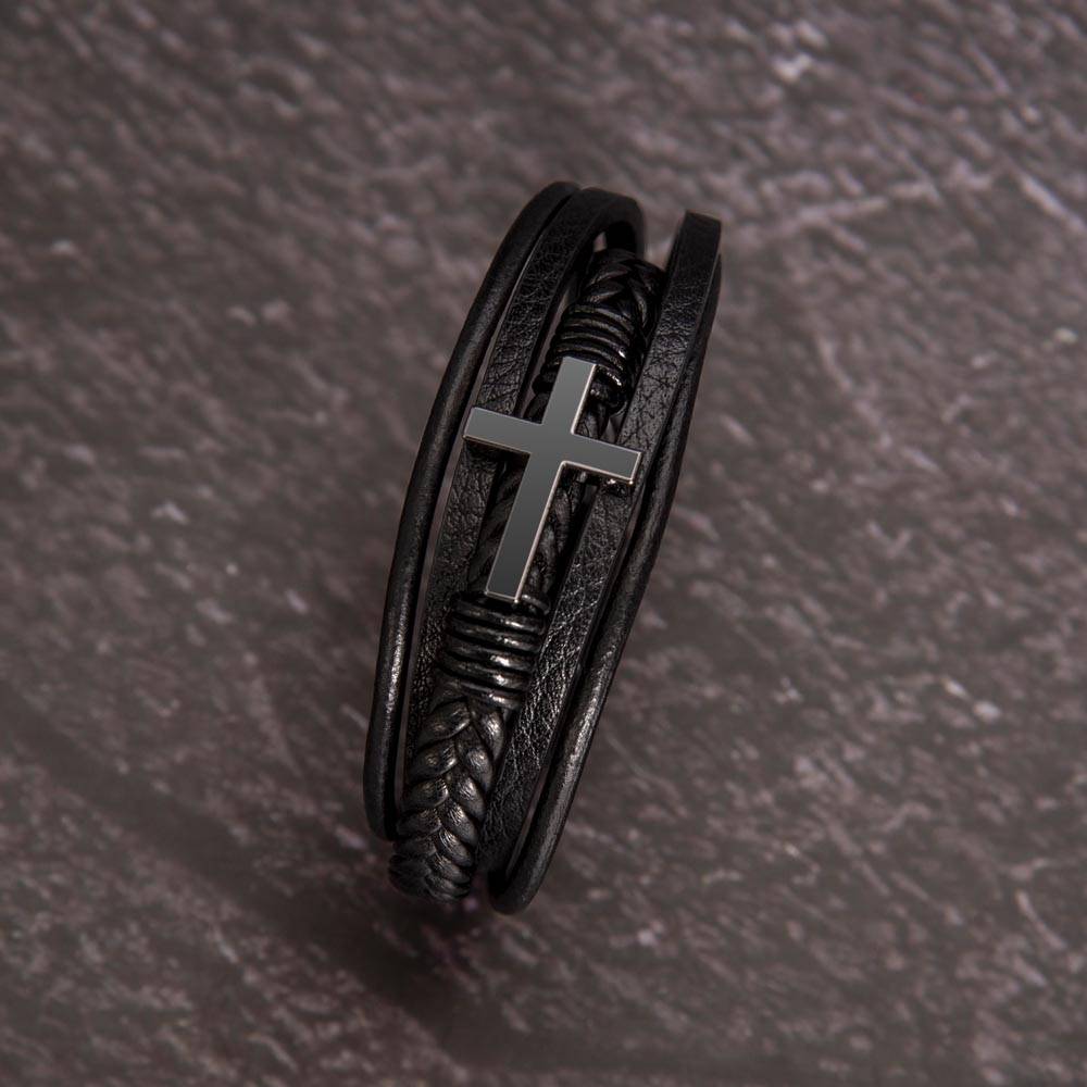 To My Grandson, Piece Of Me - Cross Bracelet (GS87)