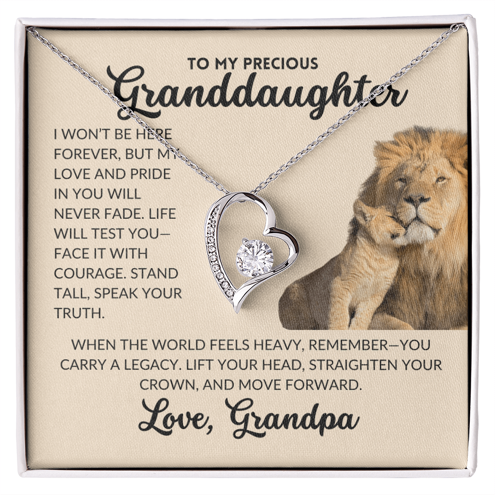 Forever Love Necklace - To My Granddaughter, From Grandpa
