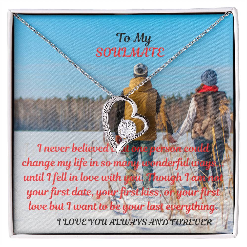 To My Soulmate| Forever Love Necklace With On Demand Message Card