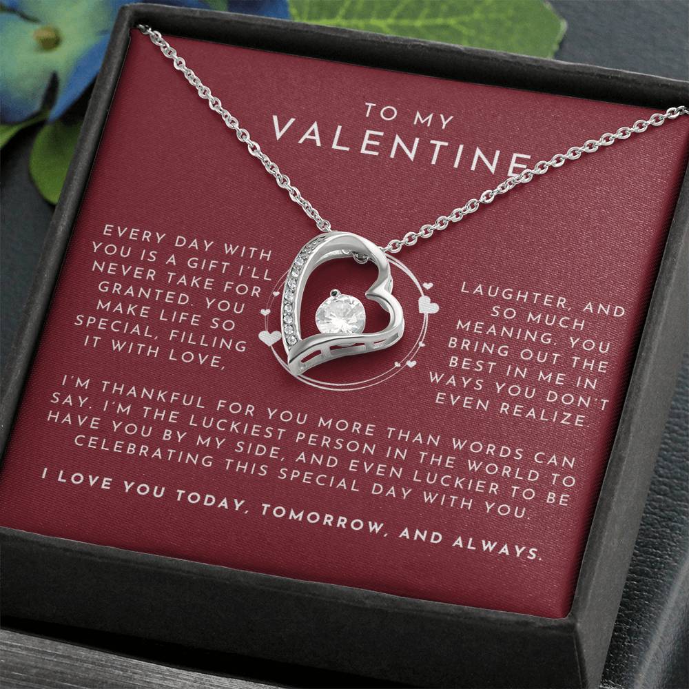 To My Valentine Heart Necklace