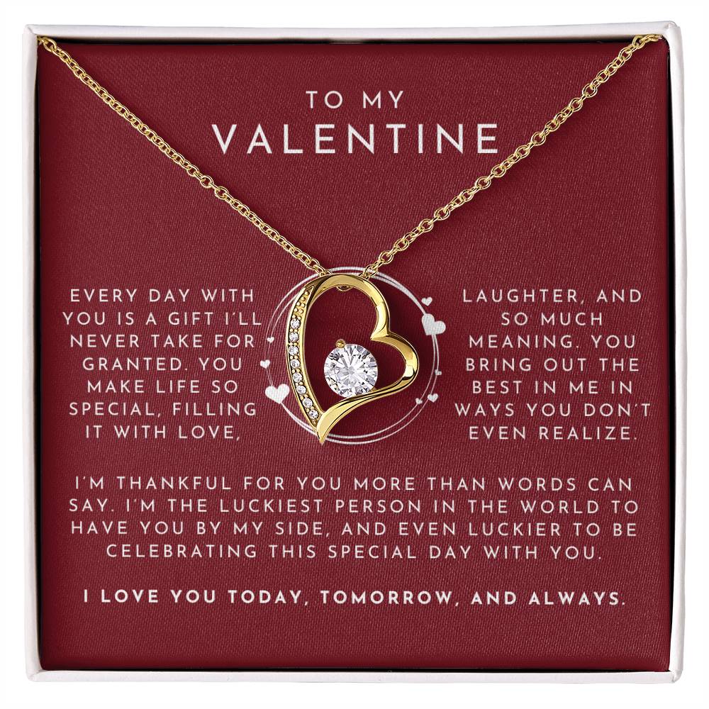 To My Valentine Heart Necklace