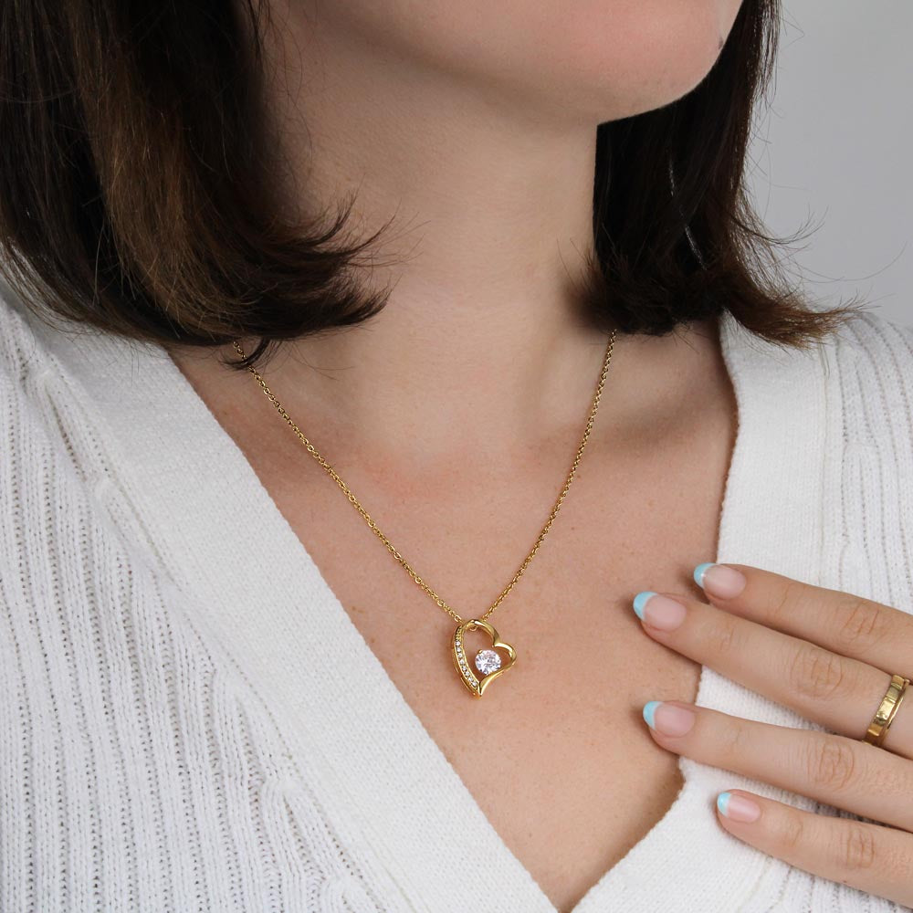 To My Wife Necklace - Romantic Heart Gift with Message Card