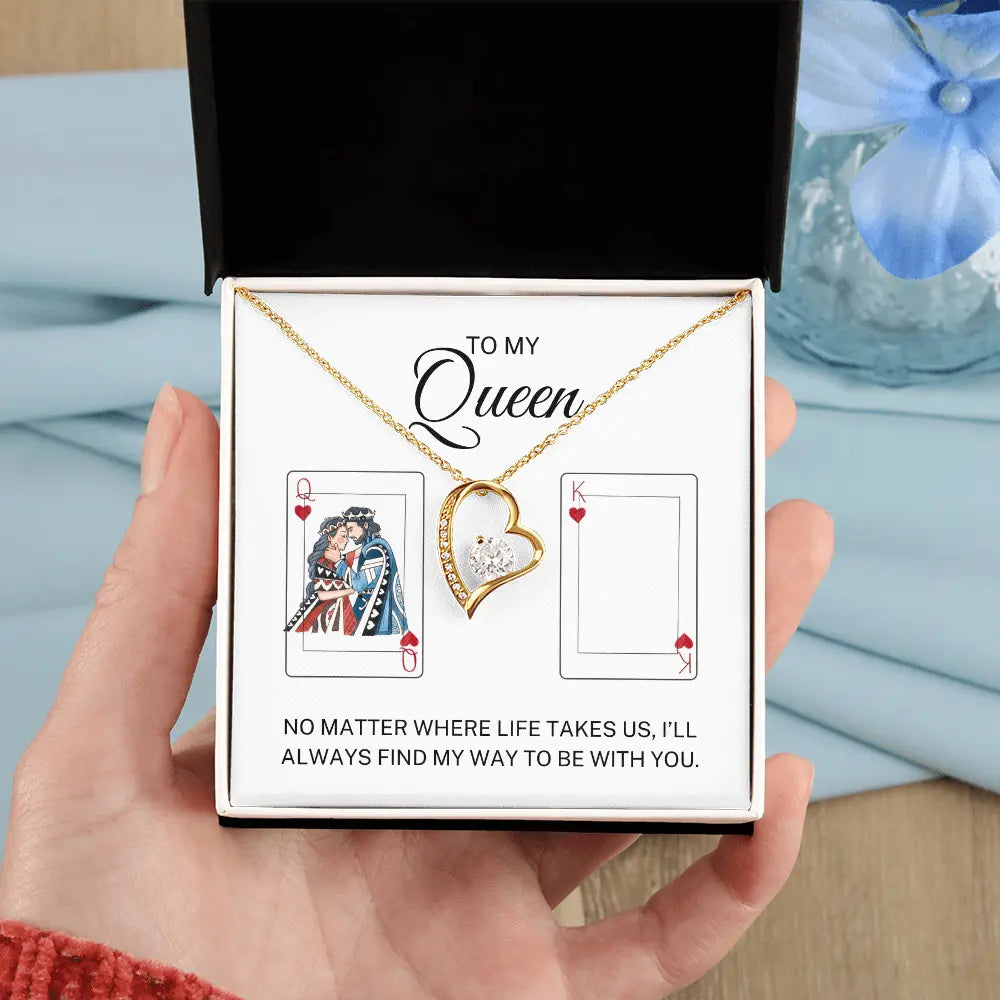 To My Wife - My Queen - Forever Love Necklace
