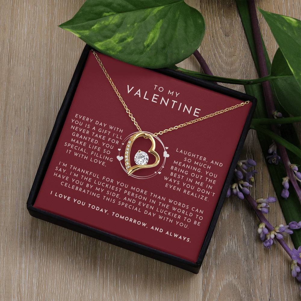 To My Valentine Heart Necklace