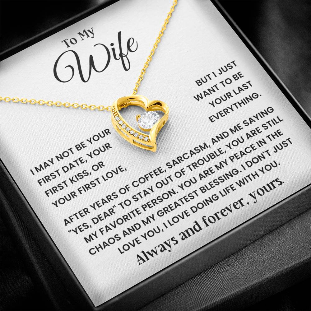 To My Wife - I Don't Just Love You, I Love Doing Life With You - Necklace