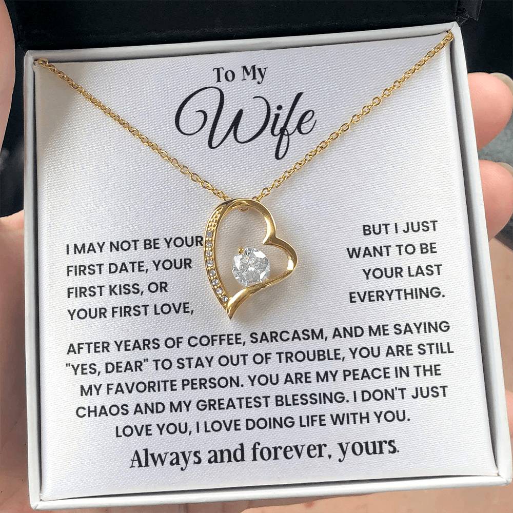 To My Wife - I Don't Just Love You, I Love Doing Life With You - Necklace