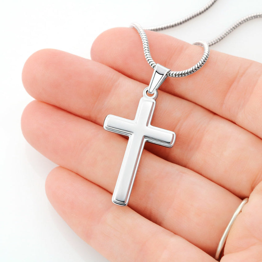 To My Grandson, Piece Of Me - Cross Necklace (GS83)