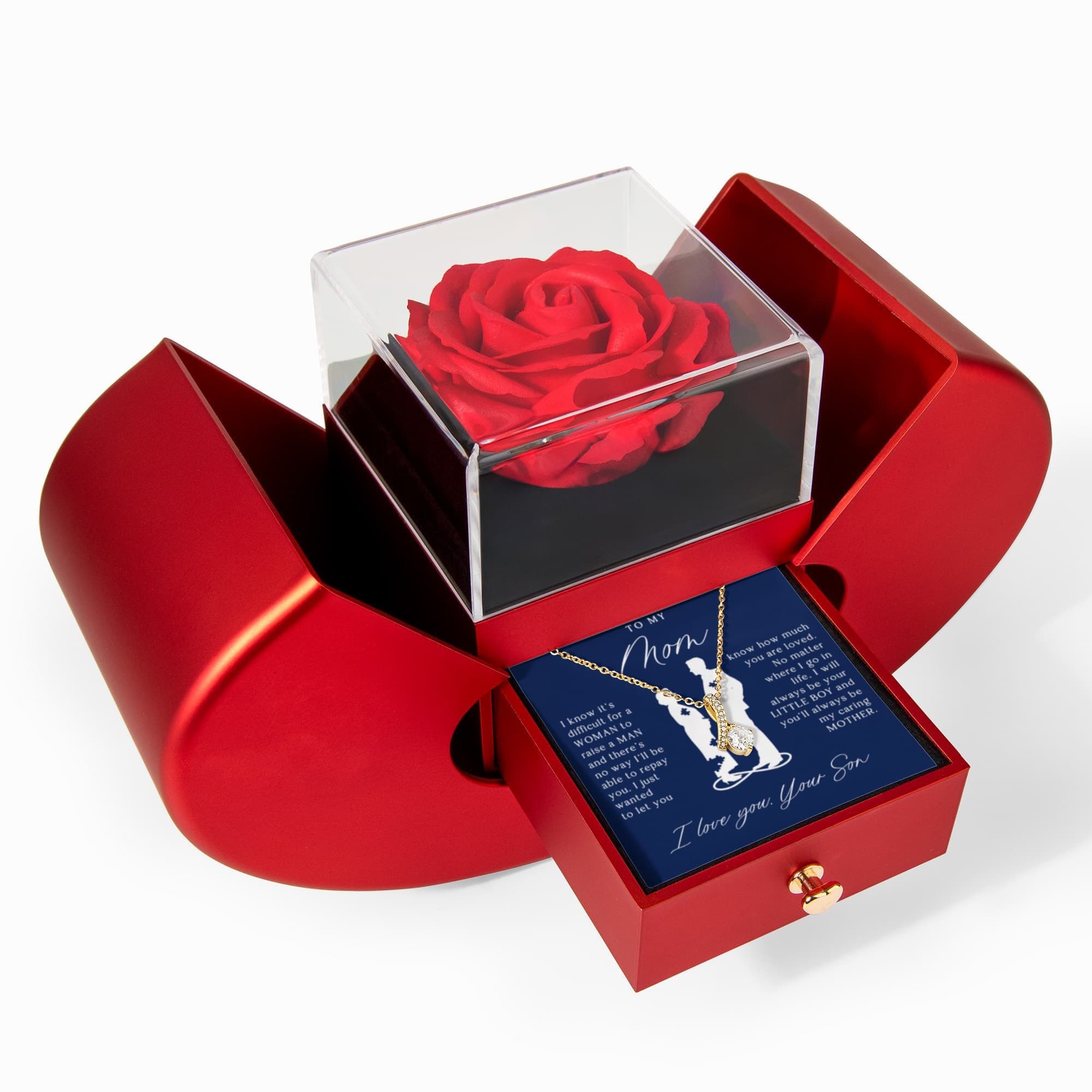 To My Mom Gift From Son Rose Box Set