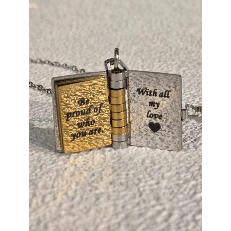 Daughter and Girl Book Necklace - A Treasured Gift for Daughters, Granddaughters, and Nieces. Ideal for Birthdays, Graduations, and Christmas. A Gift that Expresses Love.