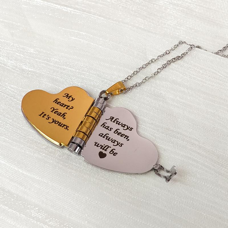 My Love Heart Book Necklace - Meaningful Gift