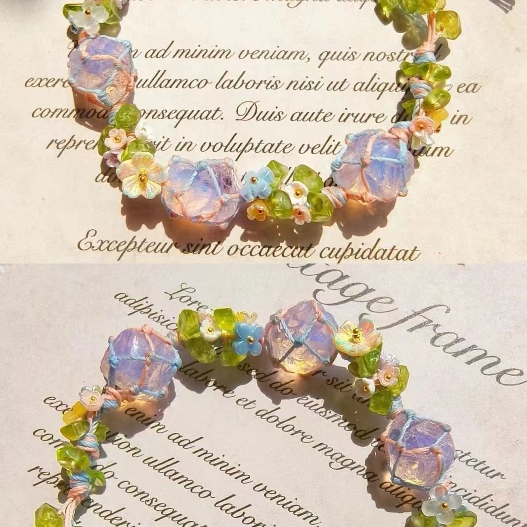 💖Natural Crystal Braided Hand Rope - Handmade Gift for Her
