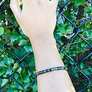 Black morse code bracelets