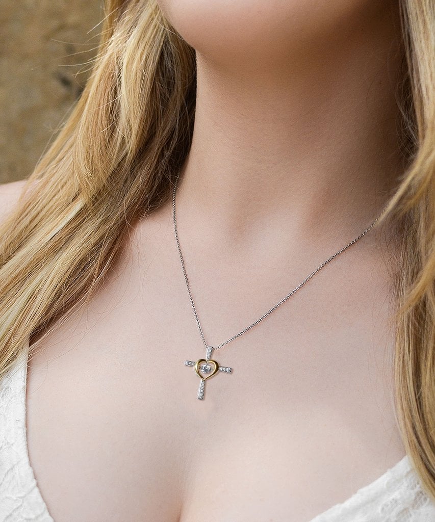 [ALMOST SOLD OUT] To My Daughter/Granddaughter - Love You Forever Cross Dancing Necklace